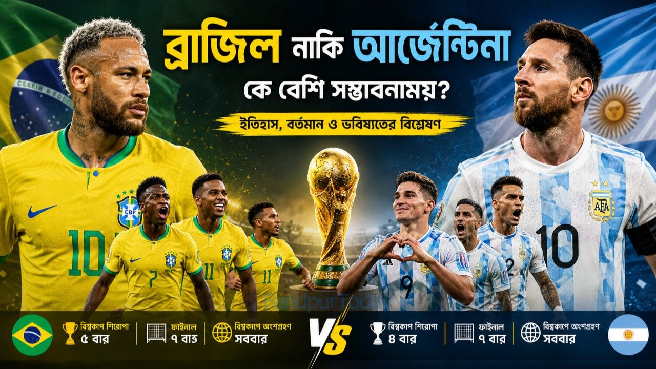 ব্রাজিল নাকি আর্জেন্টিনা—বিশ্বকাপে কার সম্ভাবনা বেশি? ইতিহাস ও বর্তমান