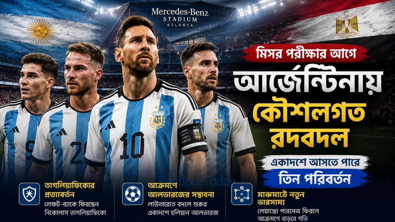 মিসরের বিপক্ষে আর্জেন্টিনা দলে আসছে তিন পরিবর্তন